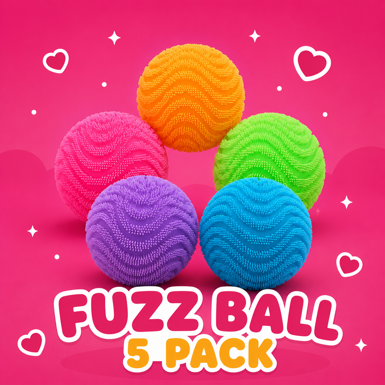 5 pack fuzzball squishes