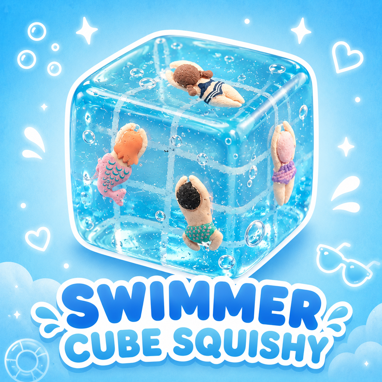 Swimmer cube squishy